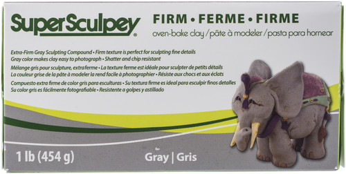 Super Sculpey Firm Clay 1lb-Gray - SS1SCULP Super Sculpey Firm Clay 1lb-Gray - SS1SCULP