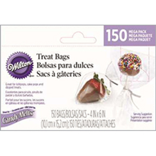 Wilton Treat Bags 4"X6" 150/Pkg-Clear W9508 - 070896195081