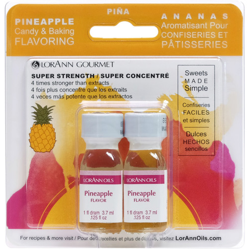 LorAnn Candy & Baking Flavoring .125oz 2/Pkg-Pineapple - FLAVOR-0240 - 023535240048 LorAnn Candy & Baking Flavoring .125oz 2/Pkg-Pineapple - FLAVOR-0240 - 023535240048