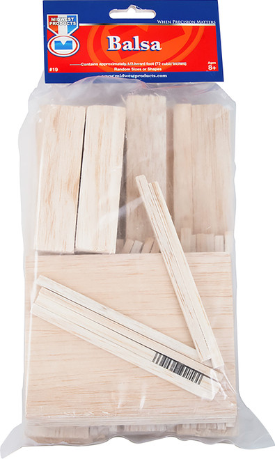 Midwest Products Wood Assortment Economy Bag-Balsa - B019 - 091157000197