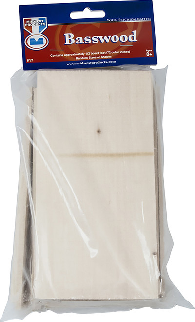 Midwest Products Wood Assortment Economy Bag-Basswood - B17 - 091157000173