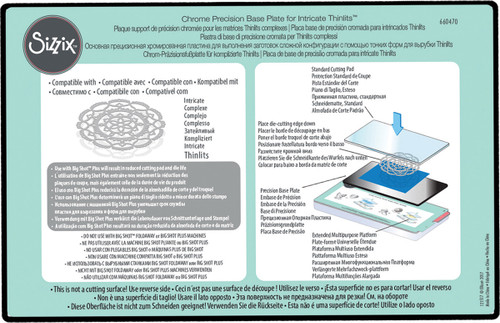 Sizzix Chrome Precision Base Plate-For Intricate Thinlits - 660470 Sizzix Chrome Precision Base Plate-For Intricate Thinlits - 660470