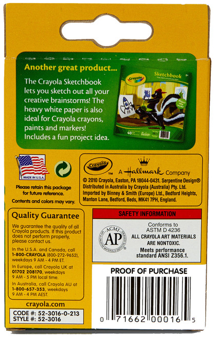 Crayola Crayons-16/Pkg 52-3016