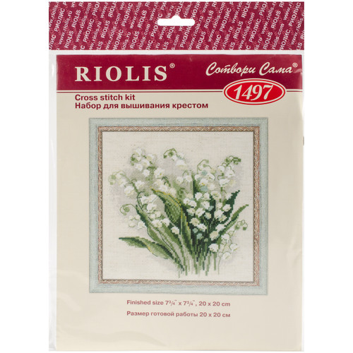 RIOLIS Counted Cross Stitch Kit 7.75"X7.75"-Lilly Of The Valley (14 Count) R1497 - 4630015060490