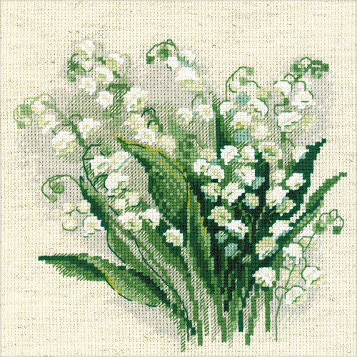 RIOLIS Counted Cross Stitch Kit 7.75"X7.75"-Lilly Of The Valley (14 Count) - R1497