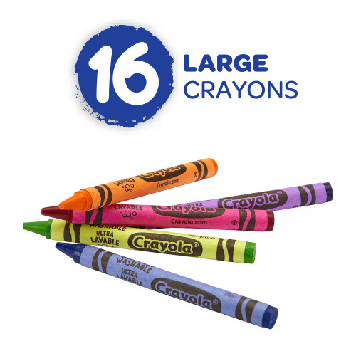 Crayola Large Washable Crayons-16/Pkg 52-3281