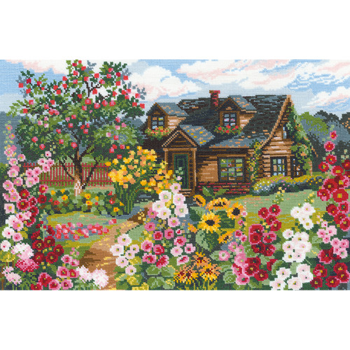 RIOLIS Counted Cross Stitch Kit 15"X10.25"-Flowering Garden (15 Count) R978