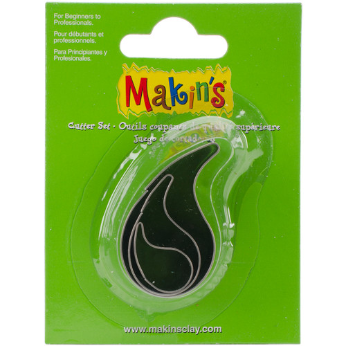 Makin's Clay Cutters 3/Pkg-Water Drop M360-31 - 656290360319