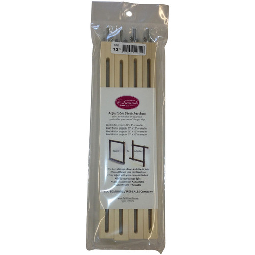 Frank A. Edmunds Adjustable Stretcher Bars-12"X12" 4/Pkg - 4012FA - 715627140120