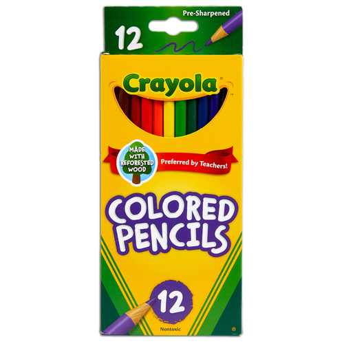 Crayola Write Start Colored Pencils, 8 per Box, 6 Boxes (BIN684108-6)