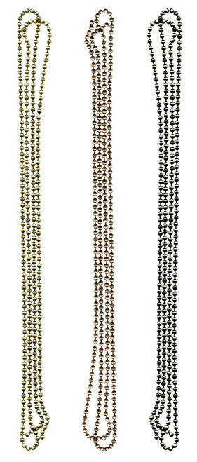 Idea-Ology Metal Ball Chains 36" 3/Pkg Each W/6 Connectors-Antique Nickel, Brass & Copper - TH92675