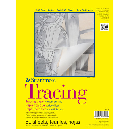 Strathmore Tracing Paper Pad 9"X12"-50 Sheets - 370900 - 012017395093