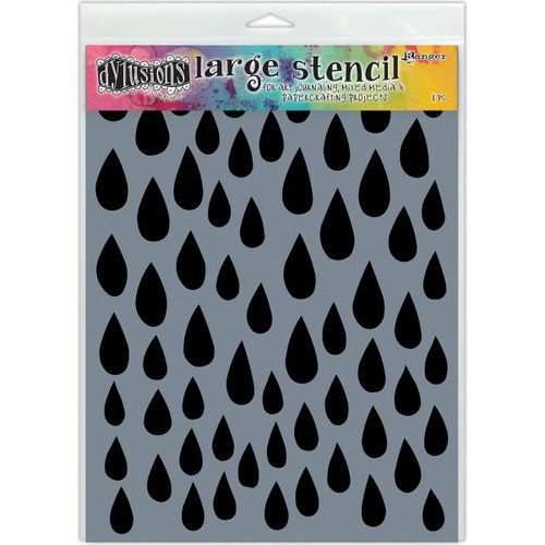 Dyan Reaveley's Dylusions Stencils 9"X12"-Raindrops - DYSL-52302 - 789541052302