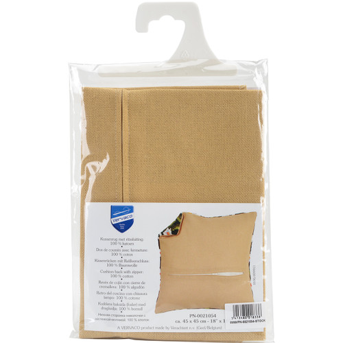 Vervaco Cushion Back W/Zipper 18"X18"-Beige V0021054 - 54134800183385413480018338