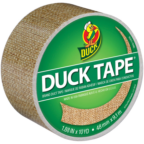 Duck Patterned Duck Tape 1.88"X10yd-Burlap PDT-83713 - 075353340431