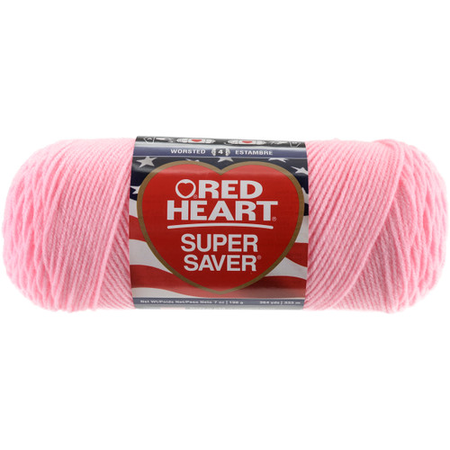 Red Heart Super Saver Yarn-Petal Pink E300B-373 - 073650846496