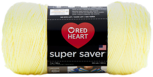 Red Heart Super Saver Yarn-Pale Yellow E300B-322 - 073650846434