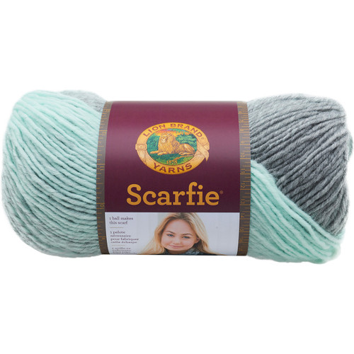 Lion Brand Scarfie Yarn-Mint & Silver 826-217 - 023032020938