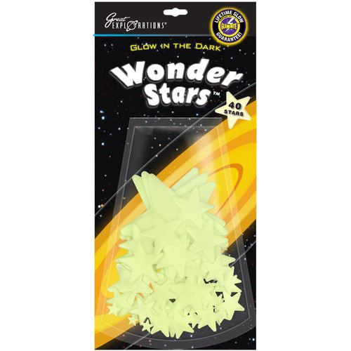 Great Explorations Glowing Star Pack-Wonder Stars 40/Pkg - GLOW-19471 - 040595194715