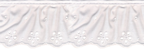 Simplicity Ruffled Eyelet Trim 2"X10yd-White 186 2470-030J