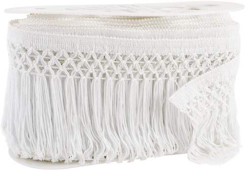 Simplicity Chainette Trellis Fringe 6"X10yd-White - 186 8134-030 - 070659955723 Simplicity Chainette Trellis Fringe 6"X10yd-White - 186 8134-030 - 070659955723