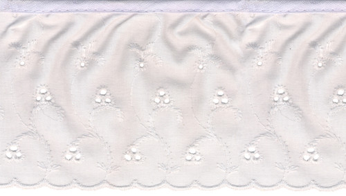 Simplicity Ruffle Eyelet Swirl Lace 4"X10yd-White 186 2450-030J