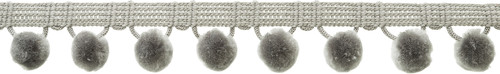 Simplicity Ball Fringe 1-1/8"X12yd-Grey - 186 2329-1231