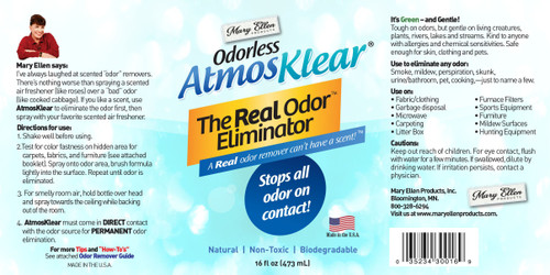 Mary Ellen's AtmosKlear Odor Eliminator 16oz- - 30016