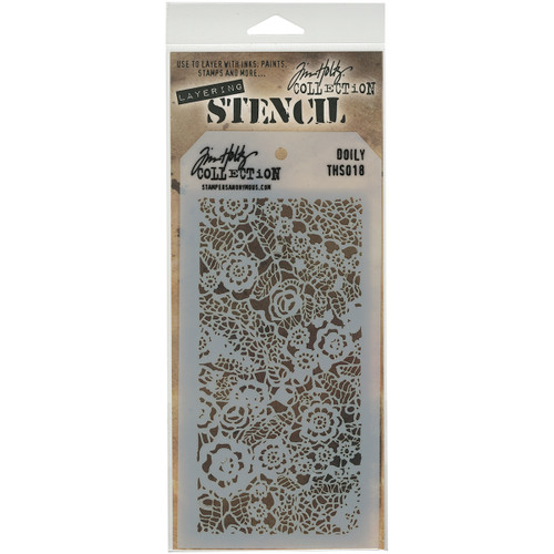 Tim Holtz Layered Stencil 4.125"X8.5"-Doily THS-018 - 748252607713