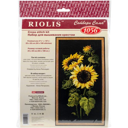RIOLIS Counted Cross Stitch Kit 9.75"X19.75"-Sunflowers (10 Count) - R1056 - 46071545226084607154522608 RIOLIS Counted Cross Stitch Kit 9.75"X19.75"-Sunflowers (10 Count) - R1056 - 46071545226084607154522608