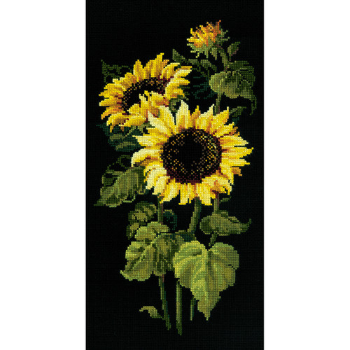 RIOLIS Counted Cross Stitch Kit 9.75"X19.75"-Sunflowers (10 Count) - R1056 RIOLIS Counted Cross Stitch Kit 9.75"X19.75"-Sunflowers (10 Count) - R1056