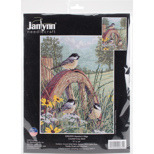 Janlynn Counted Cross Stitch Kit 11"X14"-Meadow's Edge (14 Count) - 8-0203 - 049489008749