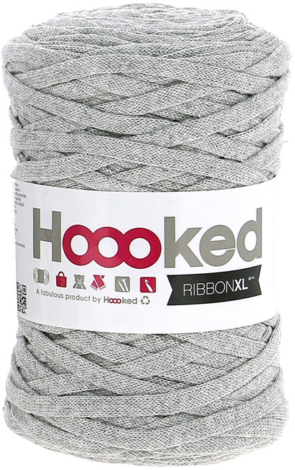 Hoooked Ribbon XL Yarn-Silver Gray RXL-41 - 87185039453478718503945347