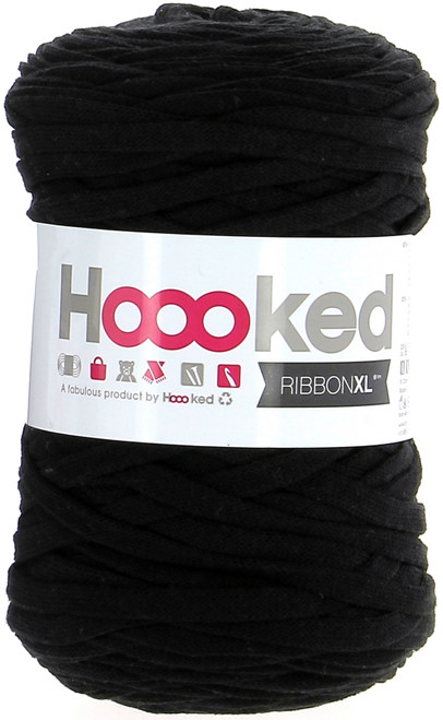 Hoooked Ribbon XL Yarn-Black Night RXL-26 - 87185039450338718503945033