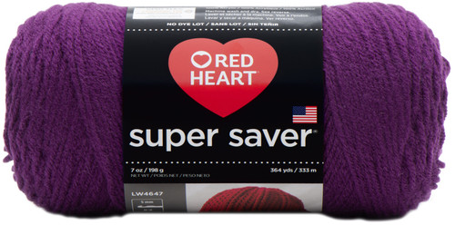 Red Heart Super Saver Yarn-Dark Orchid E300B-776 - 073650788406