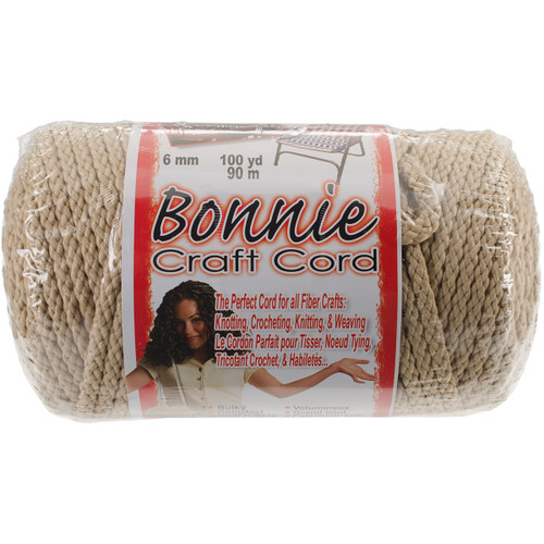 Pepperell Bonnie Macrame Craft Cord 6mmX100yd-Jute - BB6-100-004 - 725879670047