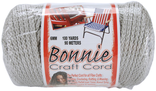 Pepperell Bonnie Macrame Craft Cord 6mmX100yd-Shadow Gray - BB6-100-041 - 725879670412