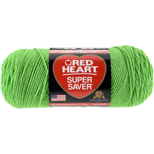 Red Heart Super Saver Yarn-Spring Green E300B-672 - 073650782558