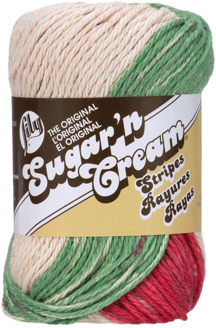 Lily Sugar'n Cream Yarn Stripes-Holiday 102021-21532 - 057355296497