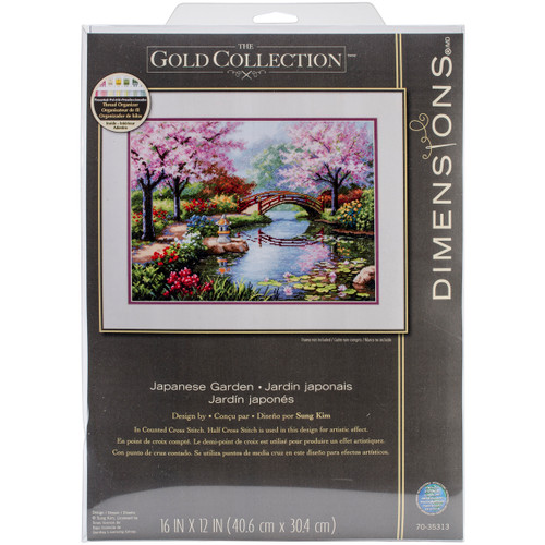 Dimensions Gold Collection Counted Cross Stitch Kit 16"X12"-Japanese Garden (16 Count) - 70-35313 - 088677353131