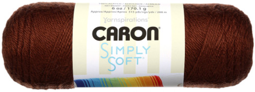 Caron Simply Soft Solids Yarn-Chocolate - H97003-9750 - 035613977500 Caron Simply Soft Solids Yarn-Chocolate - H97003-9750 - 035613977500