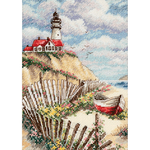 Dimensions Gold Petite Counted Cross Stitch Kit 5"X7"-Cliffside Beacon (18 Count) 65021 - 088677650216