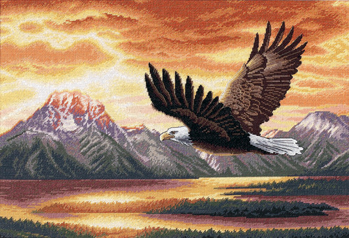 Dimensions Gold Collection Counted Cross Stitch Kit 16"X11"-Silent Flight (18 Count) 35165 - 088677351656