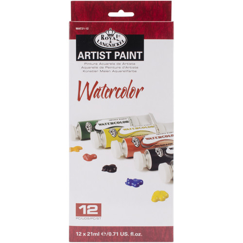 Royal & Langnickel(R) Watercolor Paints 21ml 12/Pkg-Assorted Colors WAT21-12 - 090672065520