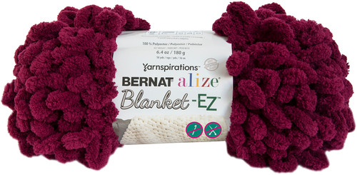 Bernat Alize Blanket-EZ Yarn-Burgundy 161037-37017 - 057355439092