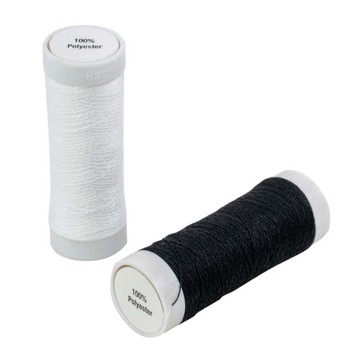 Singer All-Purpose Polyester Thread 200yd 2/Pkg-Black & White - 60450