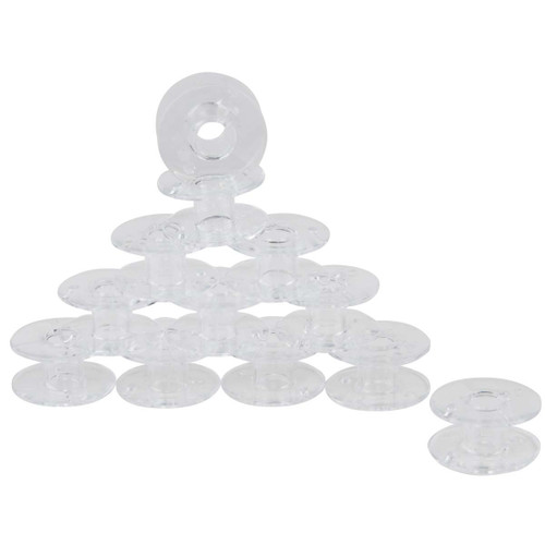 SINGER Transparent Plastic Class 15 Bobbins-12/Pkg - 6543 SINGER Transparent Plastic Class 15 Bobbins-12/Pkg - 6543