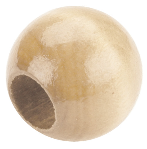 Pepperell Round Wood Beads 20mm 8/Pkg-Natural - PWB20-03
