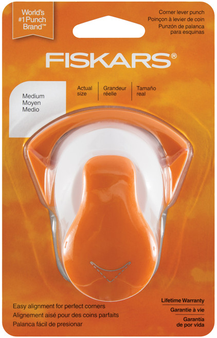 Fiskars Corner Lever Punch-Medium Round CLP-5484 - 020335036413