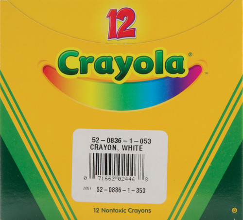 Crayola White Crayons-12/Pkg - 52-0836 - 071662024468